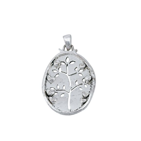 Vintage Sterling Silver 925 "A Family's Love" Tree of Life Pendant - Picture 2 of 7